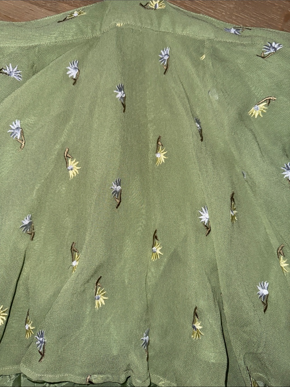 MAJORELLE Olive Green Embroidered Two-Piece Halter Dress - Picture 3 of 4
